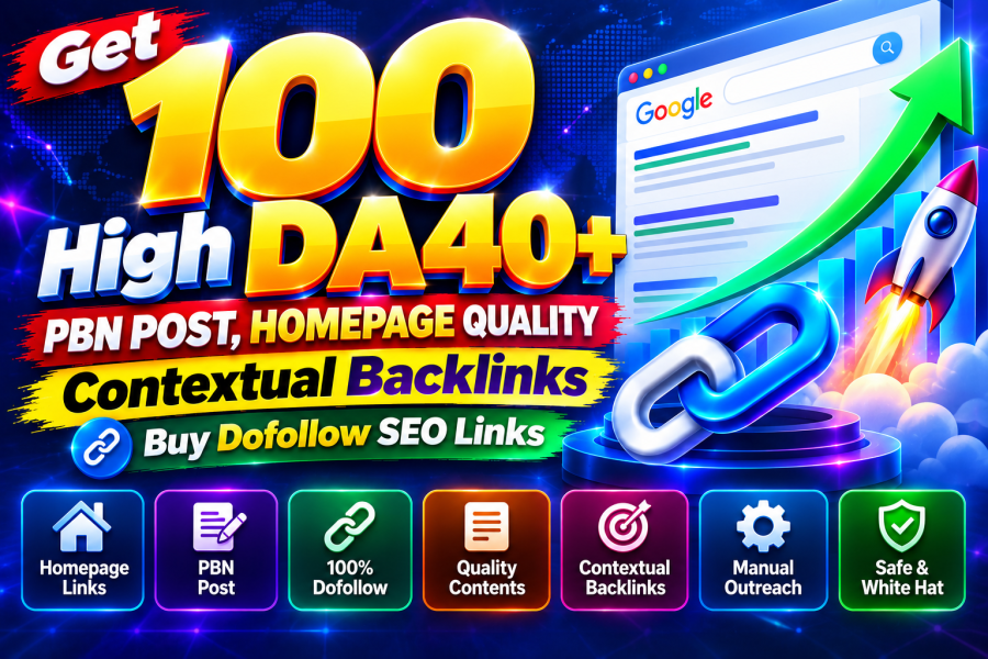  Get 100 High DA40+ PBN Post, Homepage Quality Contextual Backlinks, Buy Dofollow SEO Links