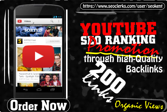 YOUTUBE SEO RANKING - Promote Your YouTube Video through 200 high-quality Backlinks 
