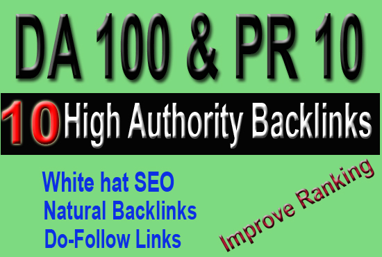 Google SEO with DA 90+ manual 20 high Authority Backlinks
