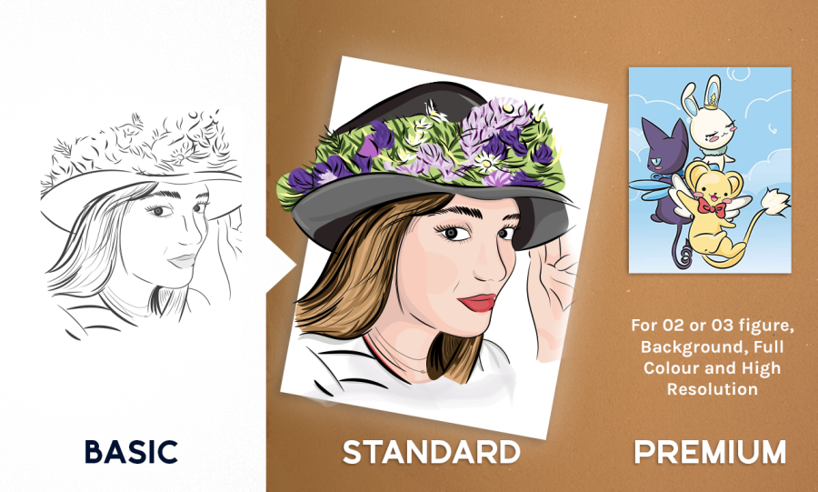 I will draw line art or vector portrait from your photo
