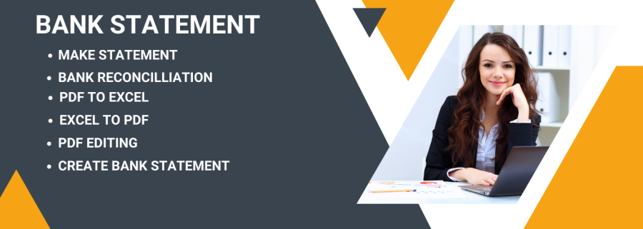 prepare bank statement, bank reconciliation and convert pdf
