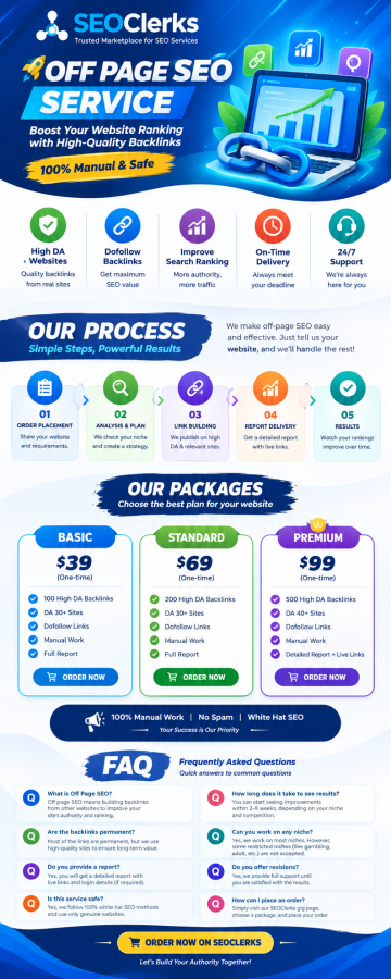 Boost Website Rankings With High-Quality Off-Page SEO & Backlink Building