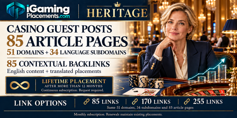 85 Casino Article Pages with Multilingual Placements | IGP Heritage