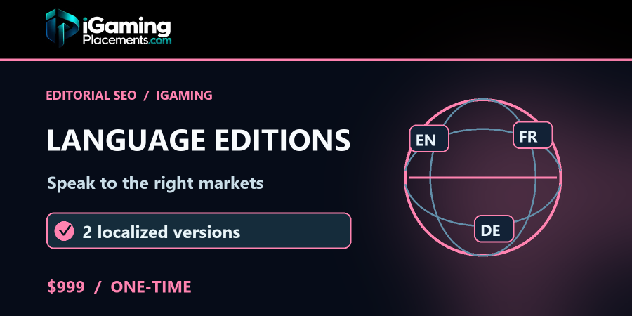 I will localize one iGaming article into two language editions