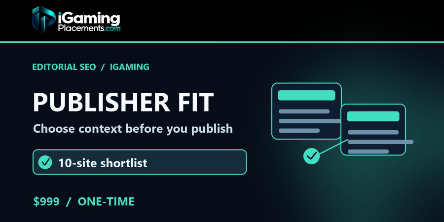 I will create an iGaming publisher-fit shortlist and placement plan