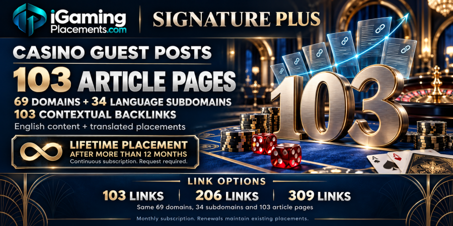 103 Casino Article Pages with Expanded Reach | IGP Signature Plus