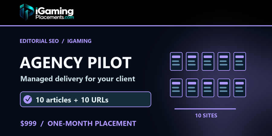 I will manage 10 original iGaming articles across 10 publisher sites