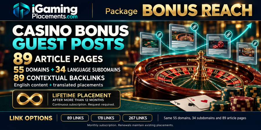 89 Casino Bonus Article Pages with Contextual Links | IGP Bonus Reach