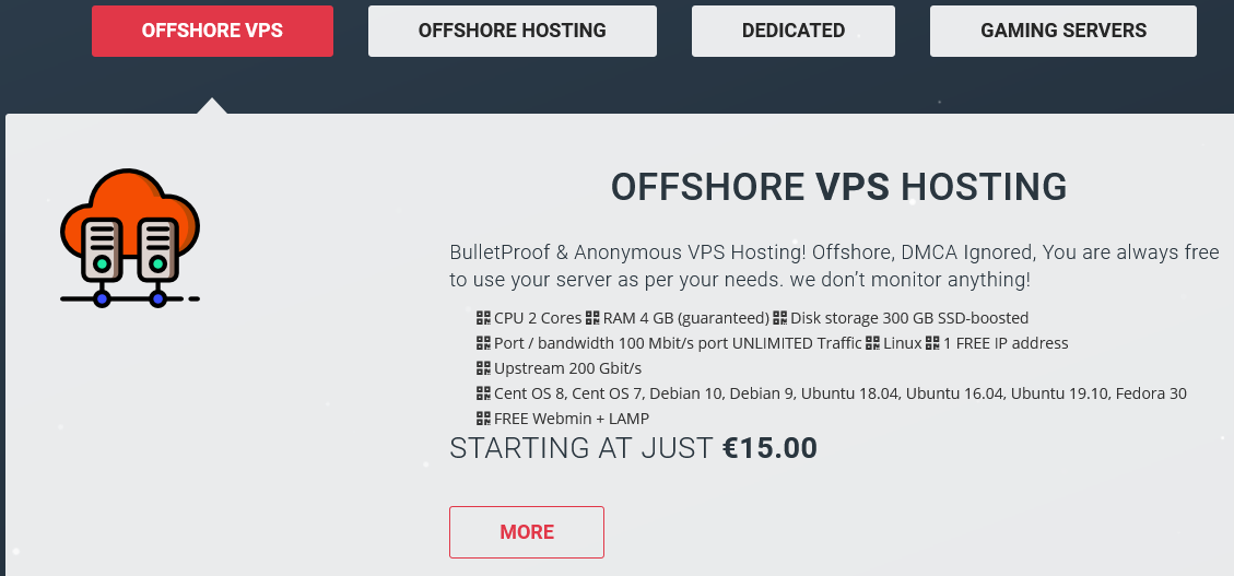 Offshore, DMCA Ignored Hosting