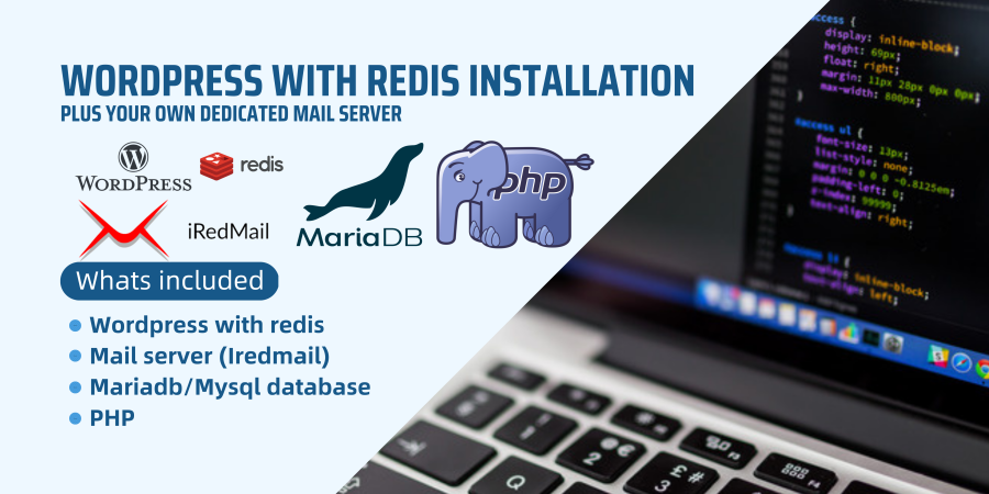 Wordpress cms with dedicated mail server installation