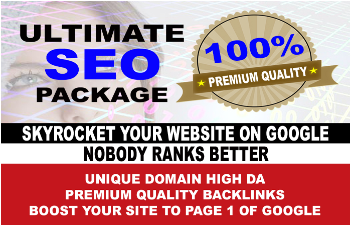 ULTIMATE SEO, Rank Website On Page 1 OF Google, Premium Quality High DA Backlinks, Get On Page 1