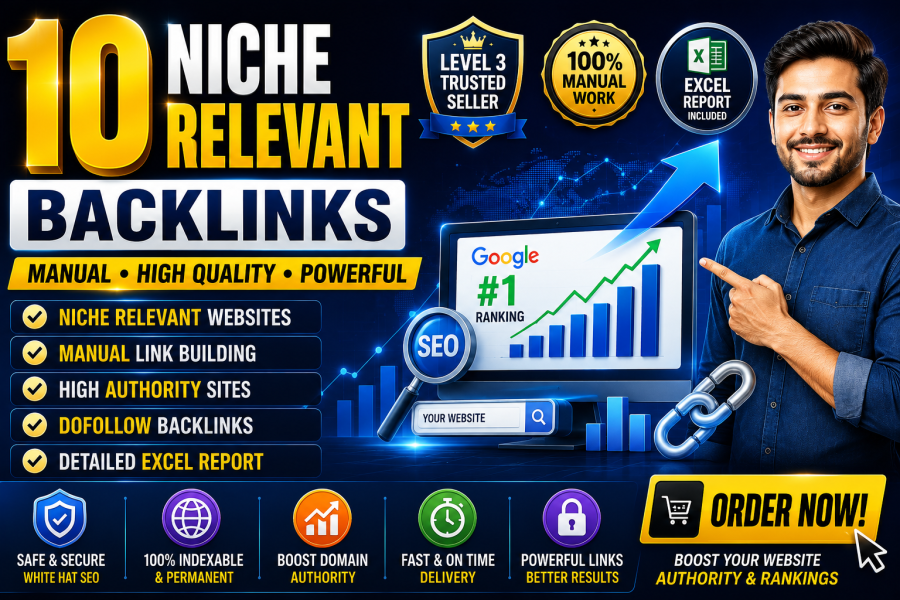 I will build 10 Niche related website backlinks health/gaming/seo/news/ mention in description