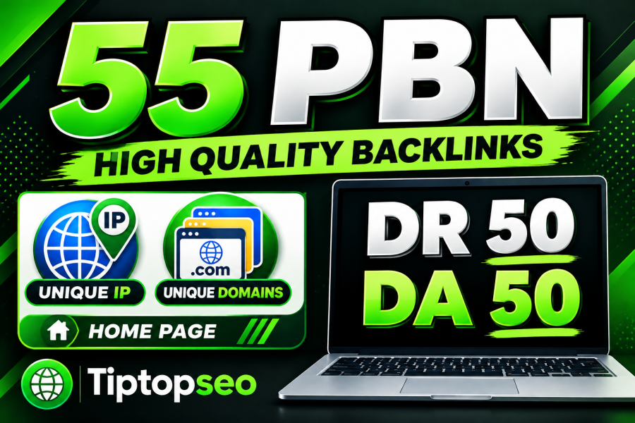 Get 55 Powerful PBN Backlinks from DR50+ DA50+ Unique Domains & IPs