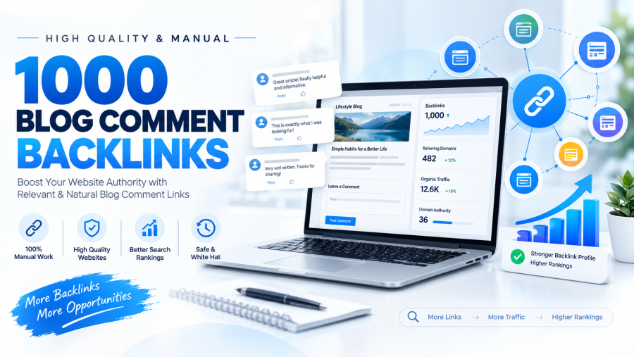 I Will Build 1000 Manual Blog Comment Backlinks for Your Website | SEO Link Building