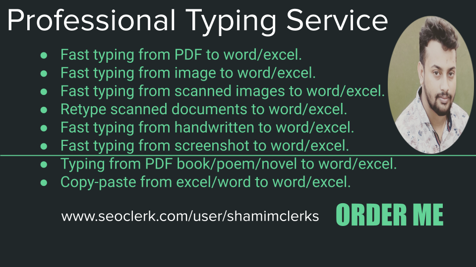 I will do professional fasted typing job, retype scanned documents