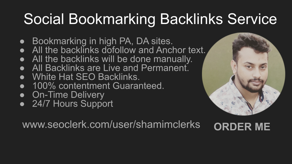 I will build 20 high da do follow social bookmarking backlinks 