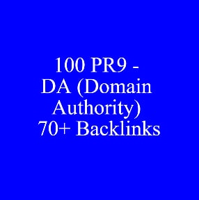 I Will Give 100 PR9 - DA (Domain Authority) 70+ Backlinks