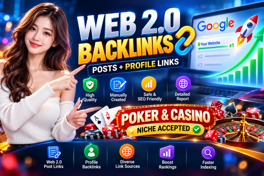 Build 350+ Web 2.0 & Web 2.0 Profile Backlinks Top Quality Links Booster