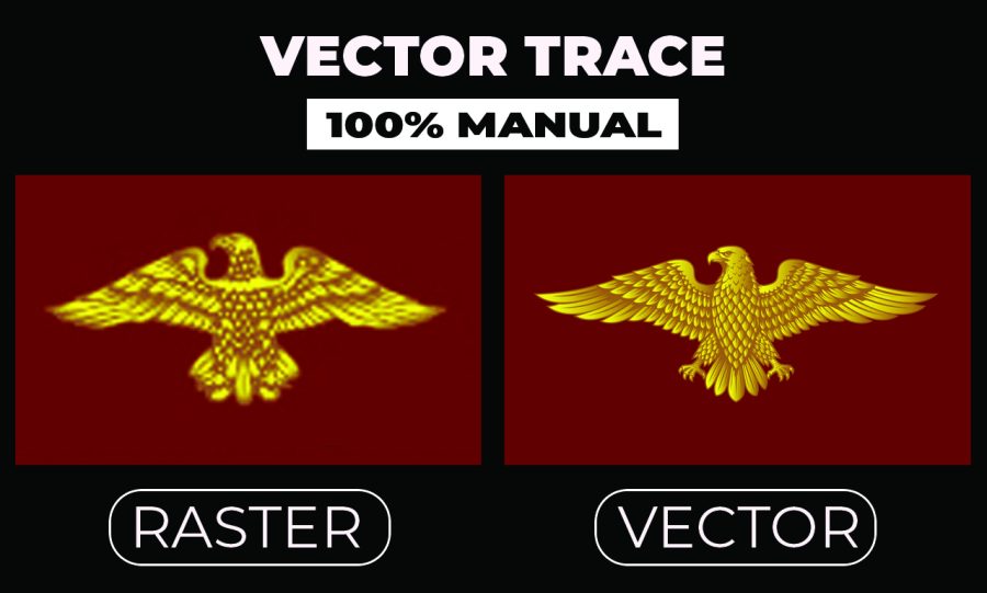 I will manually vector trace, redraw logo to AI, EPS, SVG