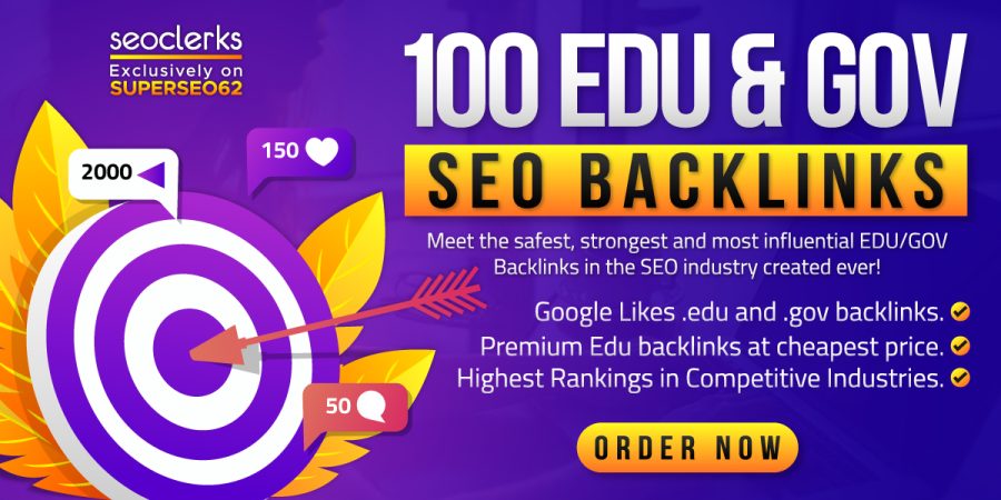 100 EDU/G0V AUTHORITY Backlinks Manually Created From TOP University Domains