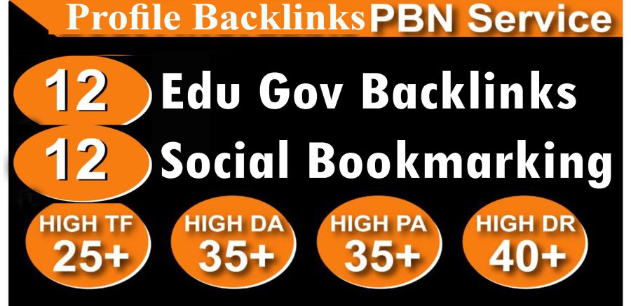 Create 12 Unique edu gov High Quality Backlinks	