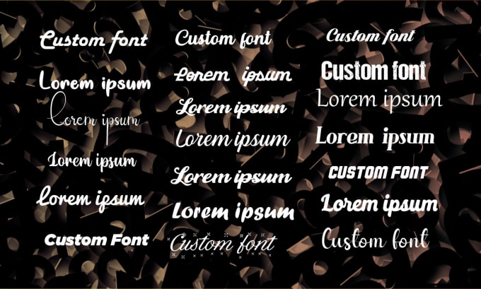 I will make custom font for your business purpose