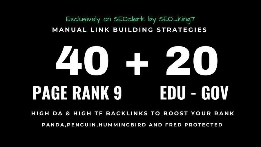 40 Pr9 High Trust SEO Authority Backlinks