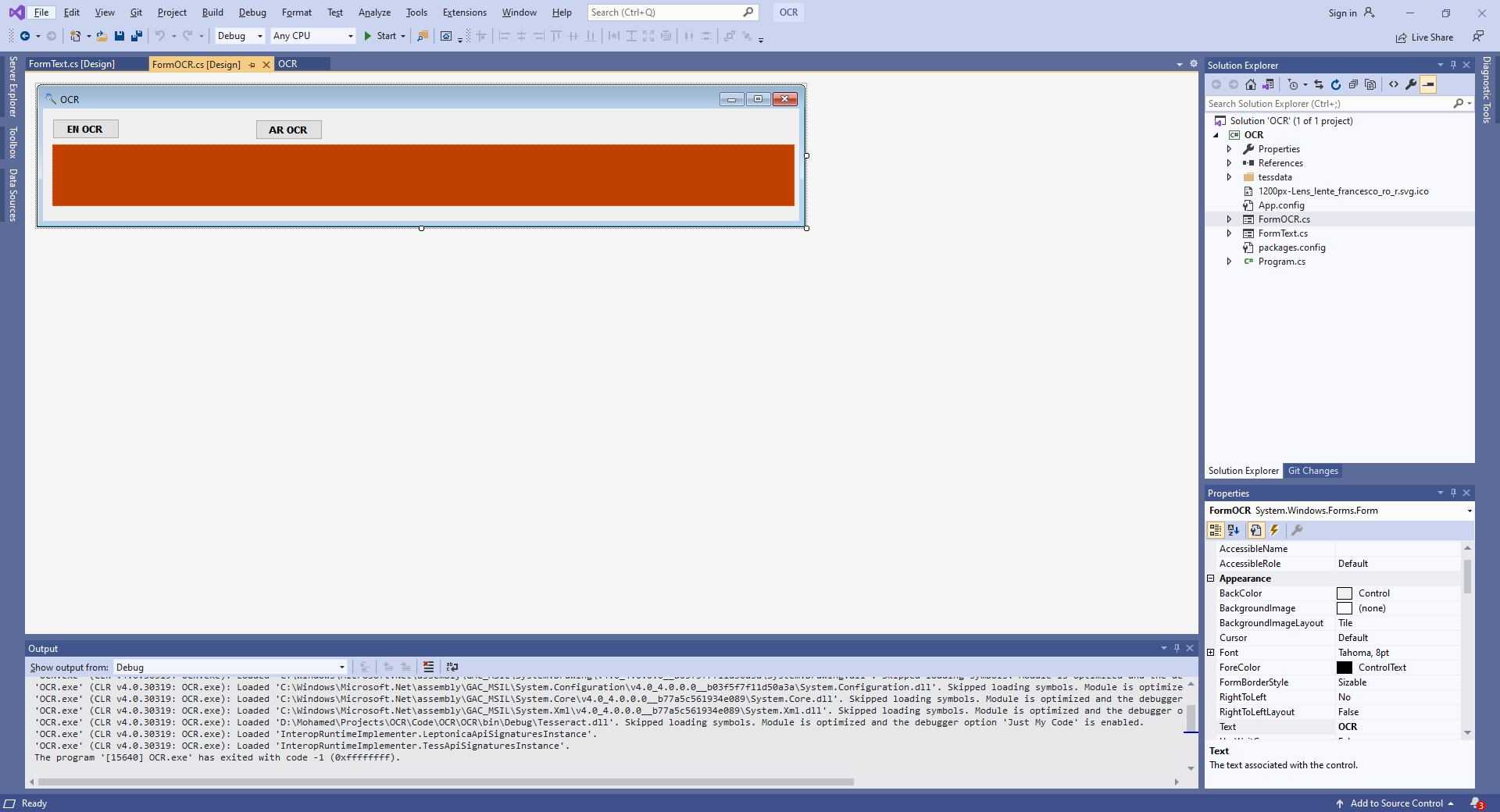Extract text from photos and documents with source code