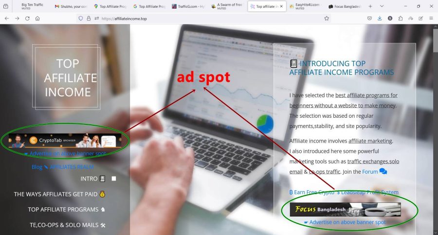 Your Website banner (468X60) on the FIXED Spot of my ranked site for 1 month