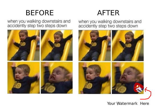 I will put your watermark logo or text on 2000 image