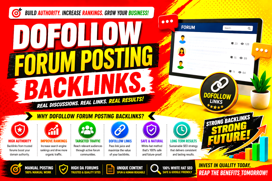 100 High authority forum posting backlinks