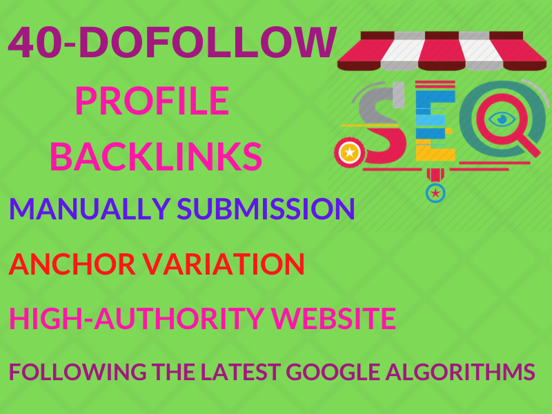 I will create 40 high authority DoFollow profile backlinks