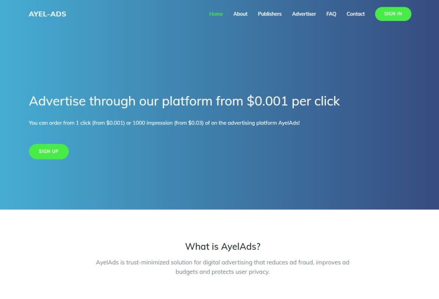 2 Months Banner Advertising on AyelAds