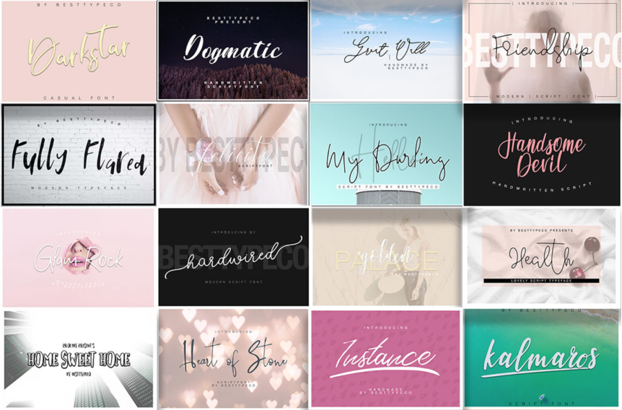 Design 81 High Quality Modern Logo Signature Fonts 