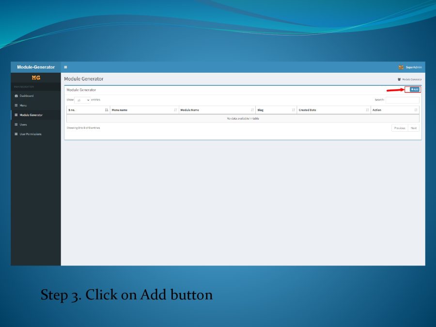 Module Generator (CRUD Generator)