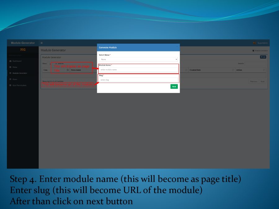 Module Generator (CRUD Generator)