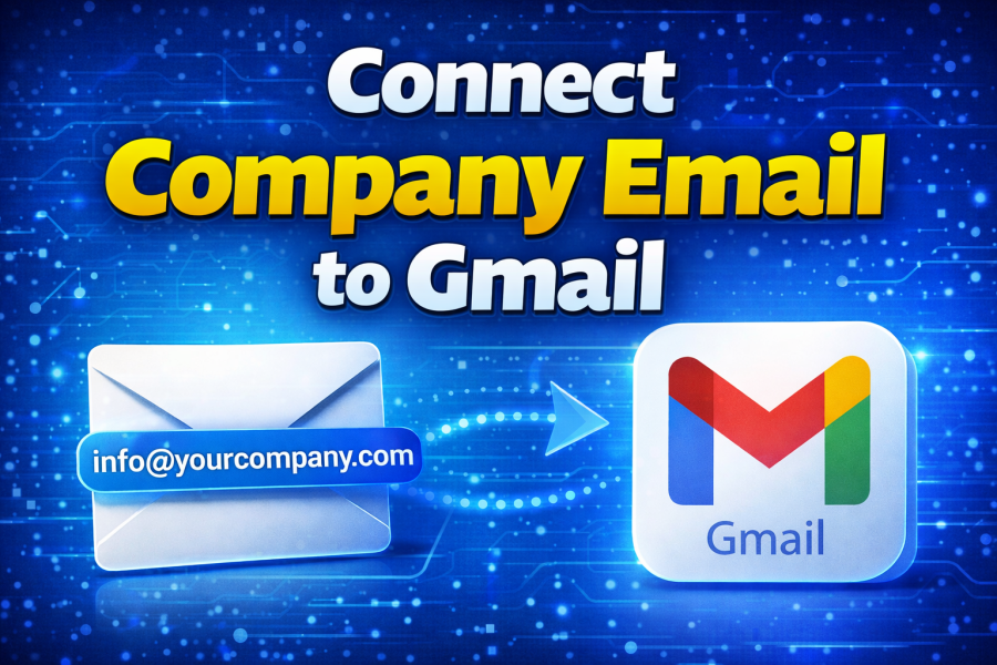 I will connect your business email in Gmail to send and receive emails