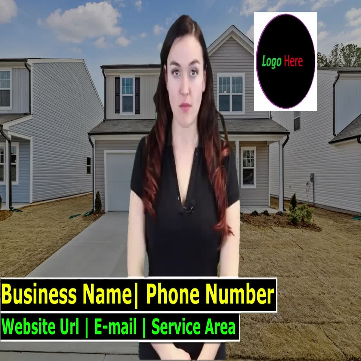Provide Real Estate Spokesperson Promo Video for local business