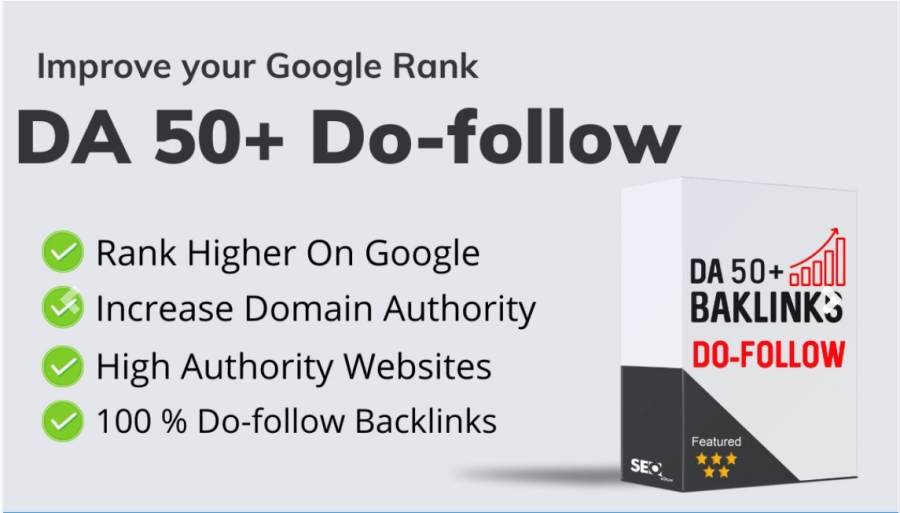 Build 20 Backlinks from DA 50 - DA 100 Websites