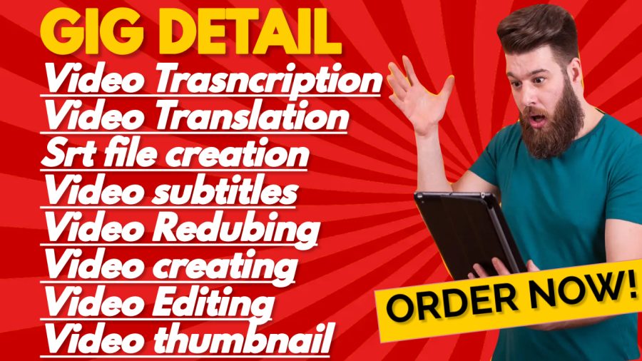 I WILL transcribe, translate, subtitle and redub video