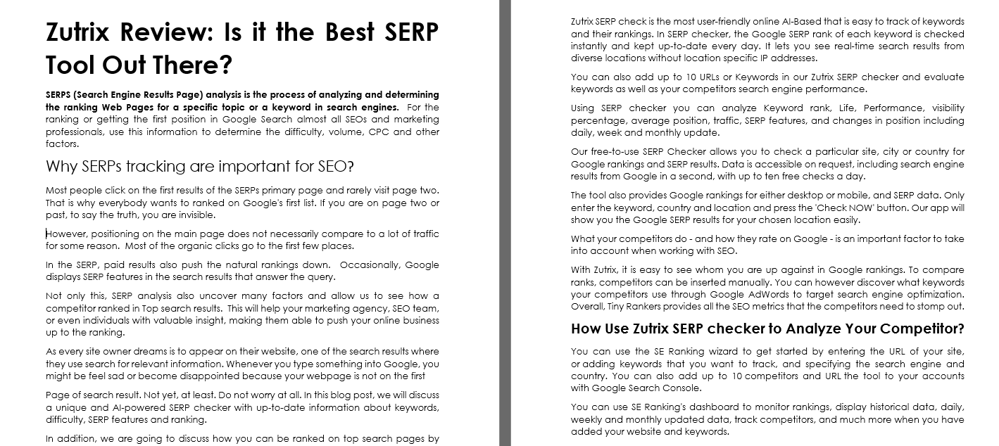 Write 1000 words SEO friendly article or blogpost