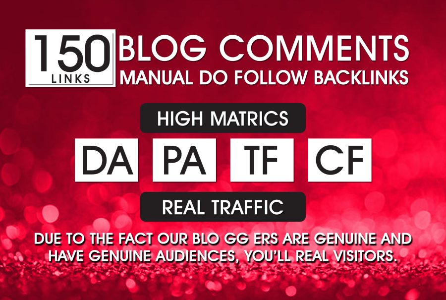 I will do 150 manual dofollow blog comment backlinks with low obl