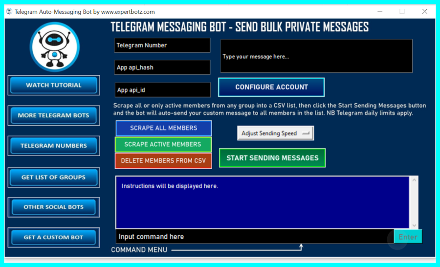 Telegram Auto-Messaging Bot - send BULK private messages, target any community