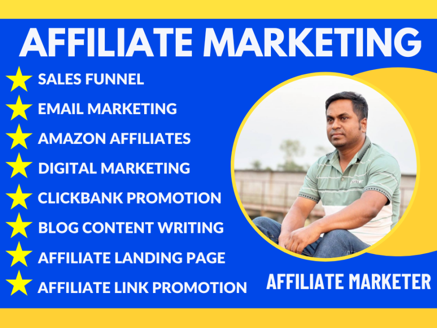 Affiliate marketing, affiliate manager, affiliate marketer and affiliate link promotion