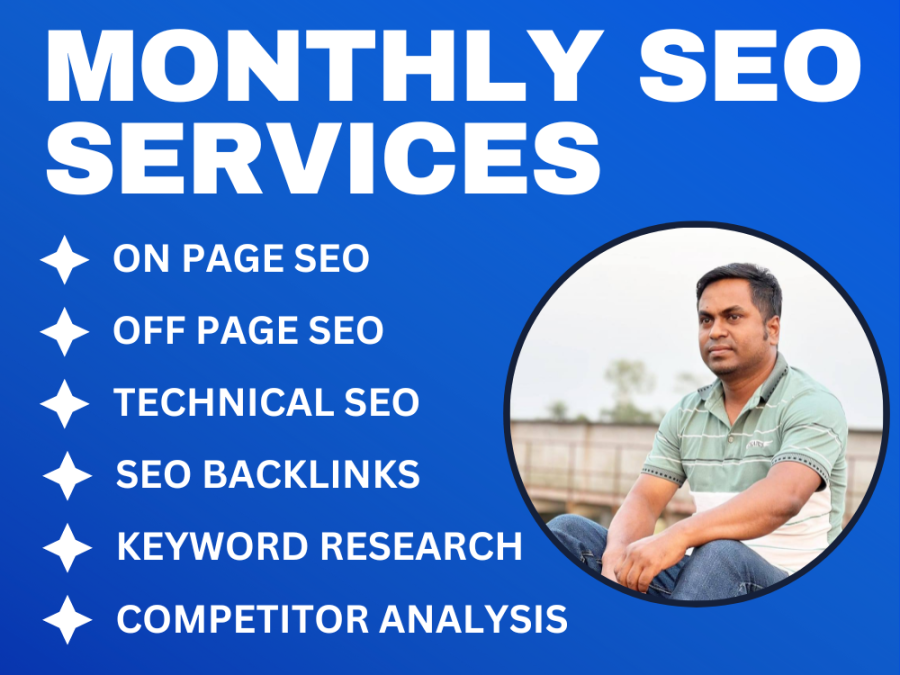 Complete Monthly SEO Service, ON Page SEO, Off Page SEO, and Technical SEO
