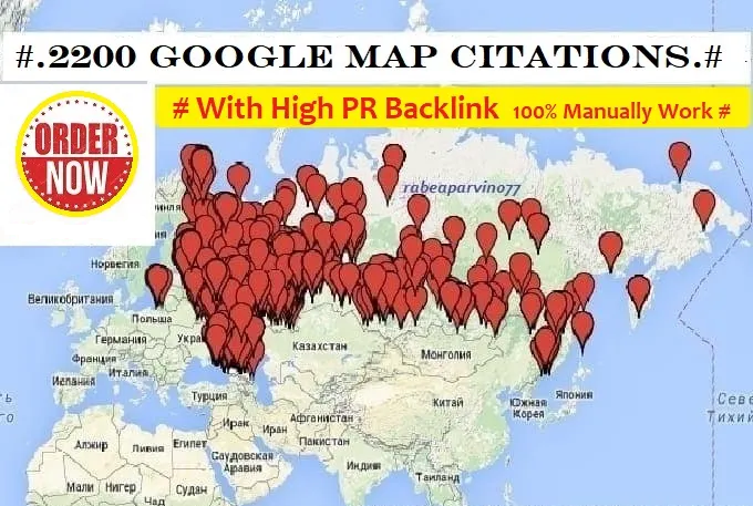 create 400 google map citations with high PR backlink