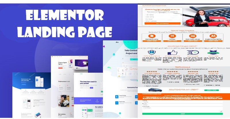 I will create WordPress landing page design by Elementor