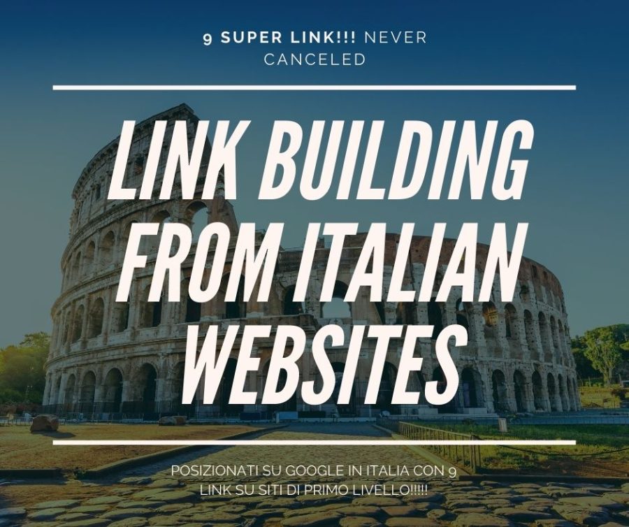Link Building from top Italian Websites!!!!