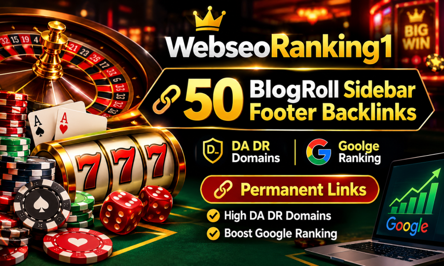 50 High DA DR Blogroll Sidebar & Footer Backlinks | Permanent SEO Links