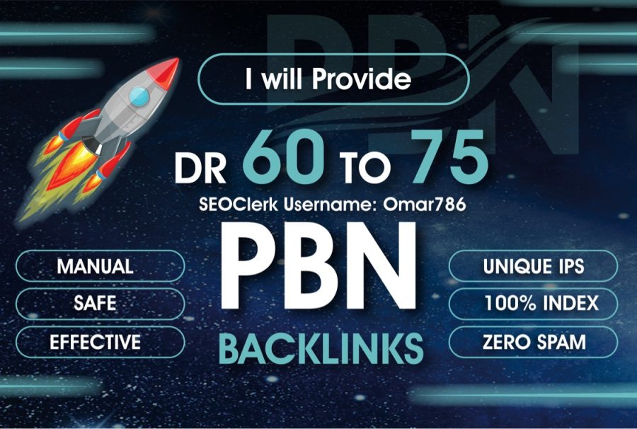 I will make 10 Permanent DR 70 Homepage High Quality PBN Backlink